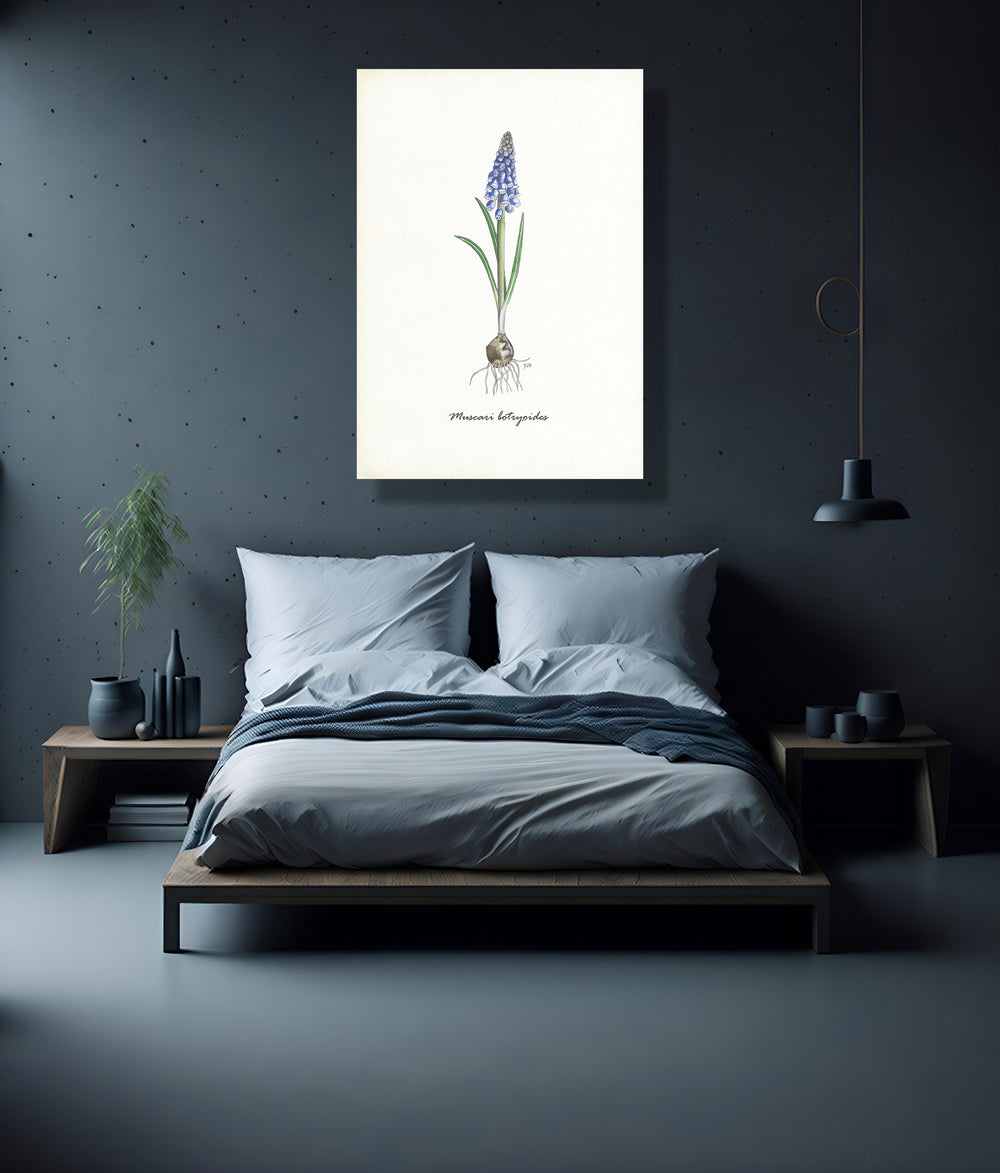 Wanddecoratie "Blauwe druif"