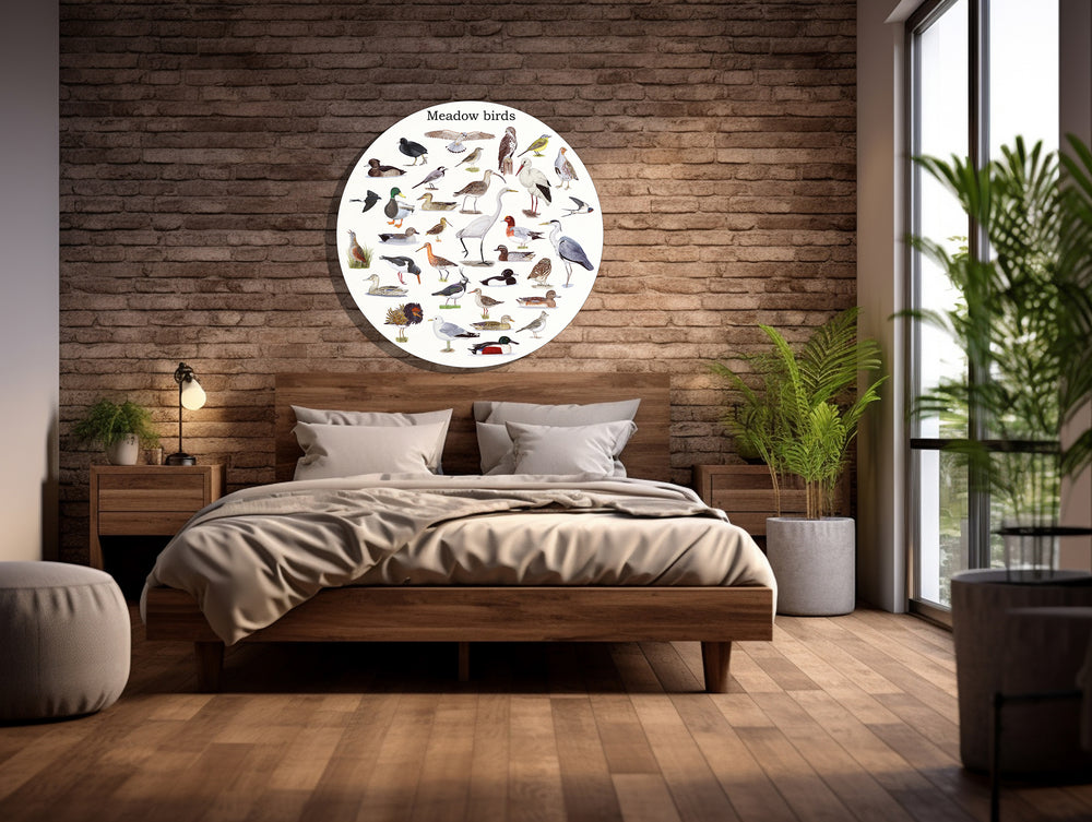 Muurcirkel "Meadow birds"