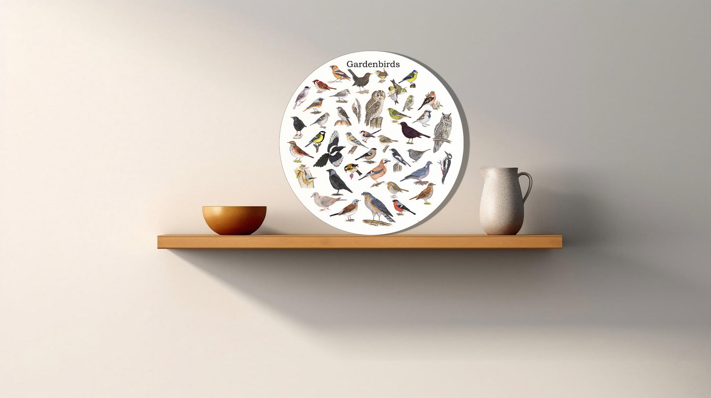 Muurcirkel "Gardenbirds"