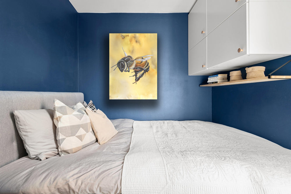 Wanddecoratie "Honingbij koningin in vlucht"