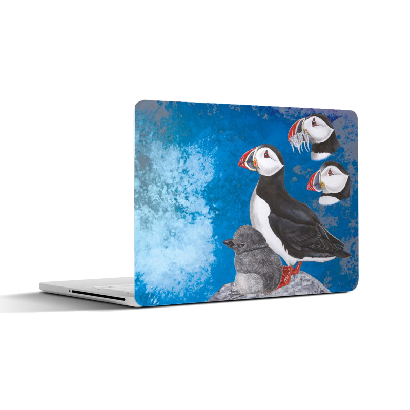 Laptopsticker "Papegaaiduiker in avondschemering"
