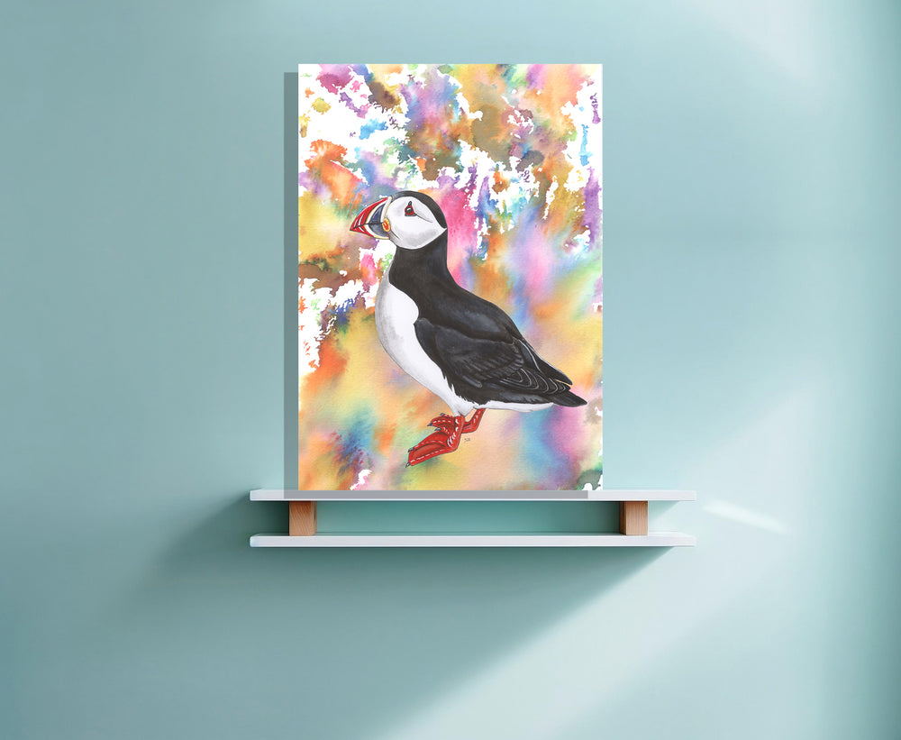Wanddecoratie "Papegaaiduiker | Een explosie van kleur"