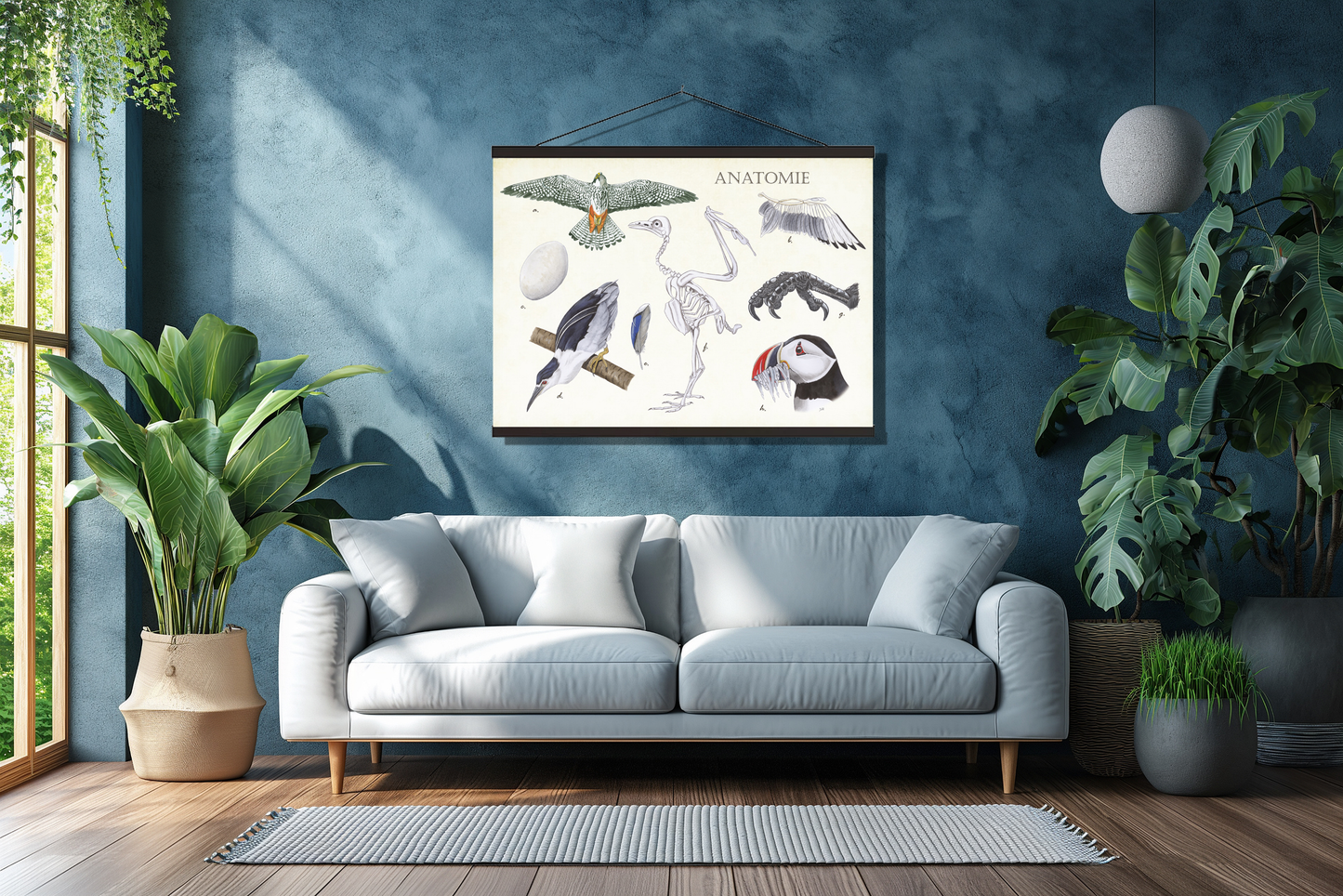 Schoolplaat "Anatomie Birds"