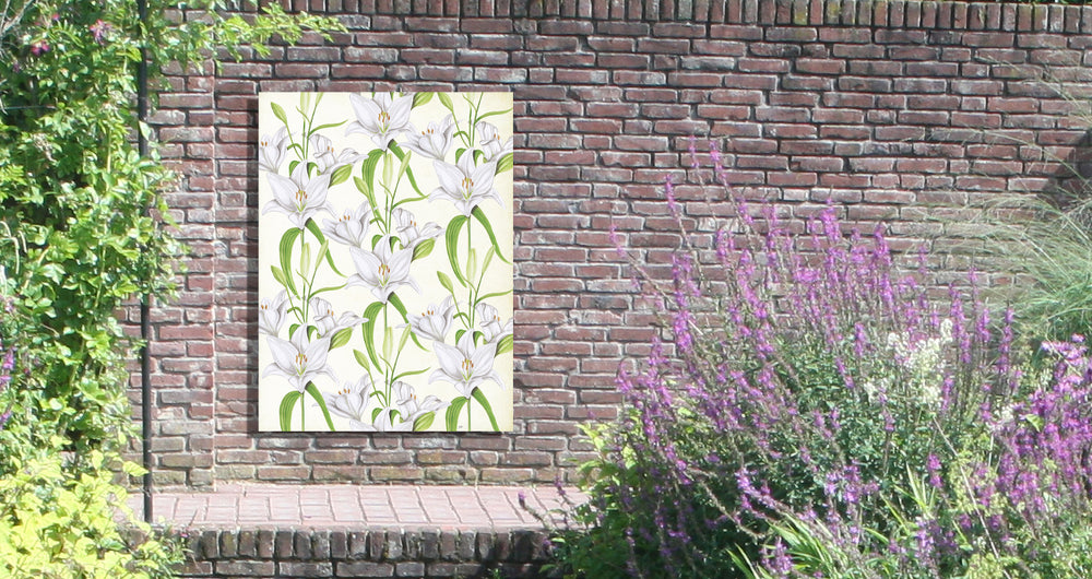 Tuinposter "Witte lelies"