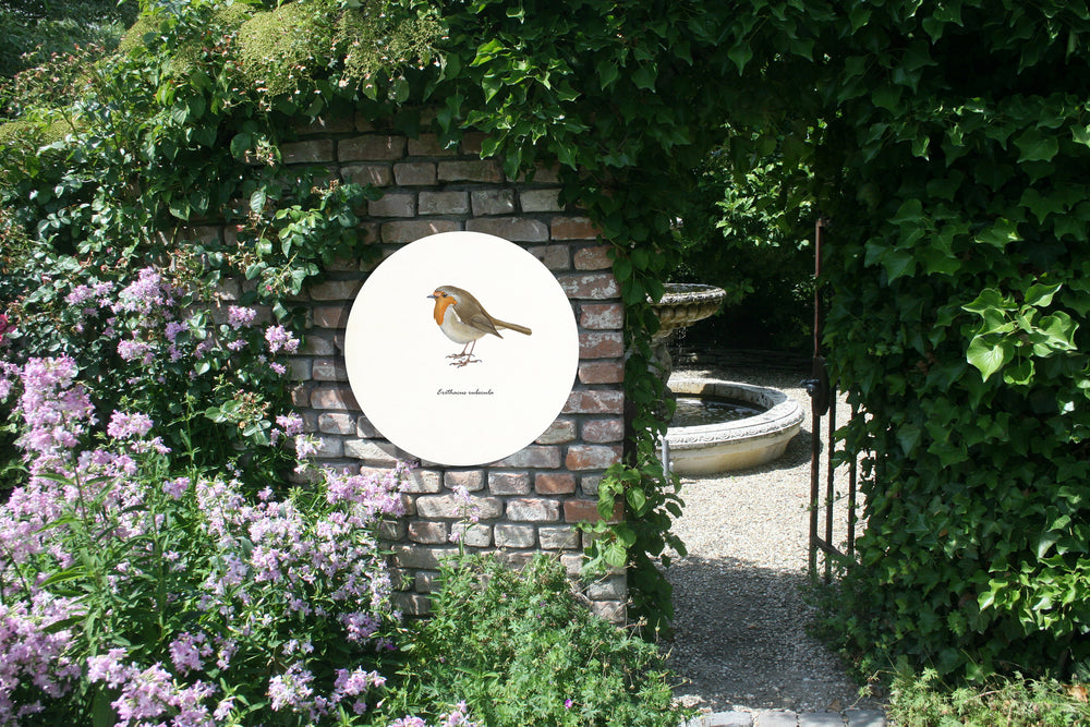 Tuinposter Cirkel "Roodborst"