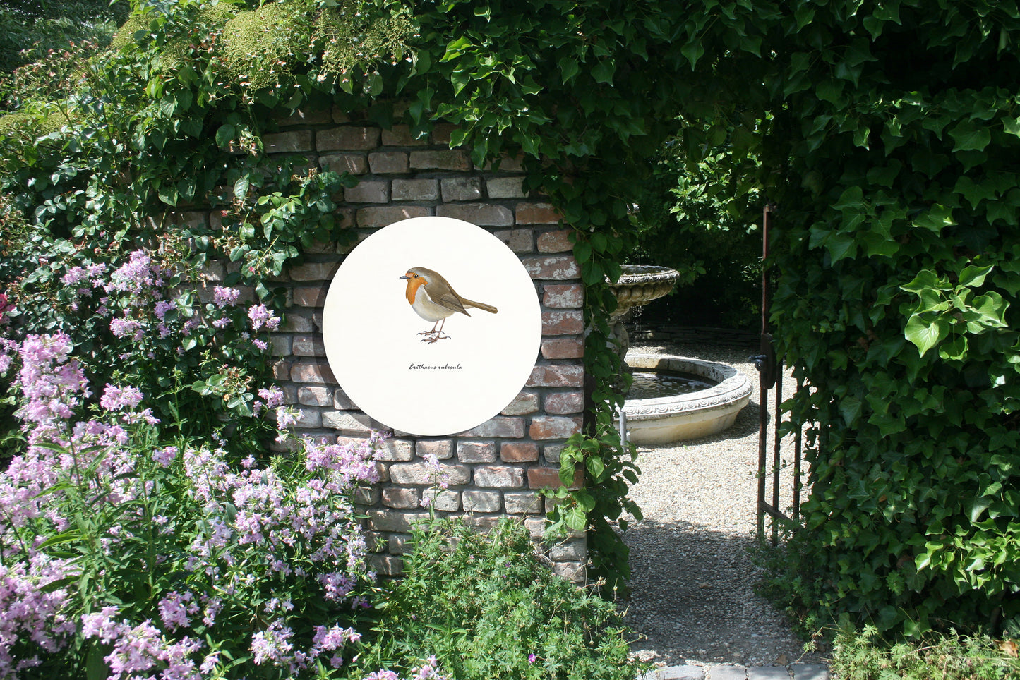 Tuinposter Cirkel "Roodborst"
