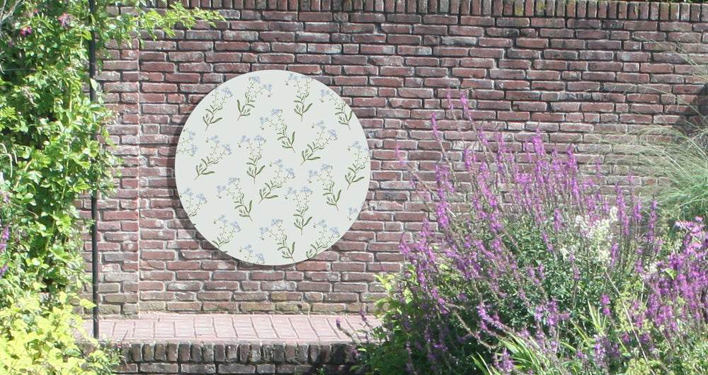 Tuinposter Cirkel "Zompvergeet-mij-nietje"