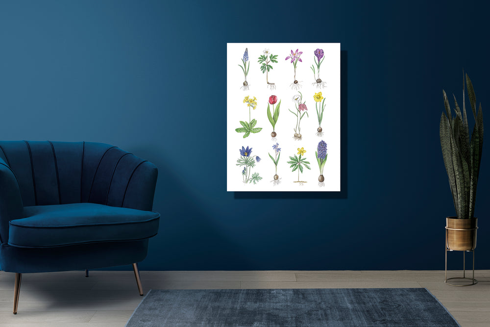 Wanddecoratie "Voorjaarsbloeiers"