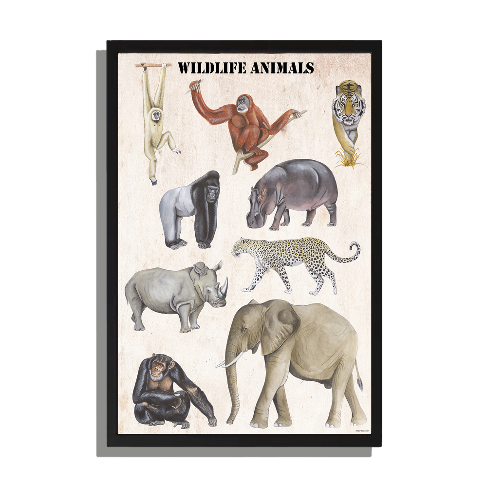 Ingelijst "Wildlife Animals"