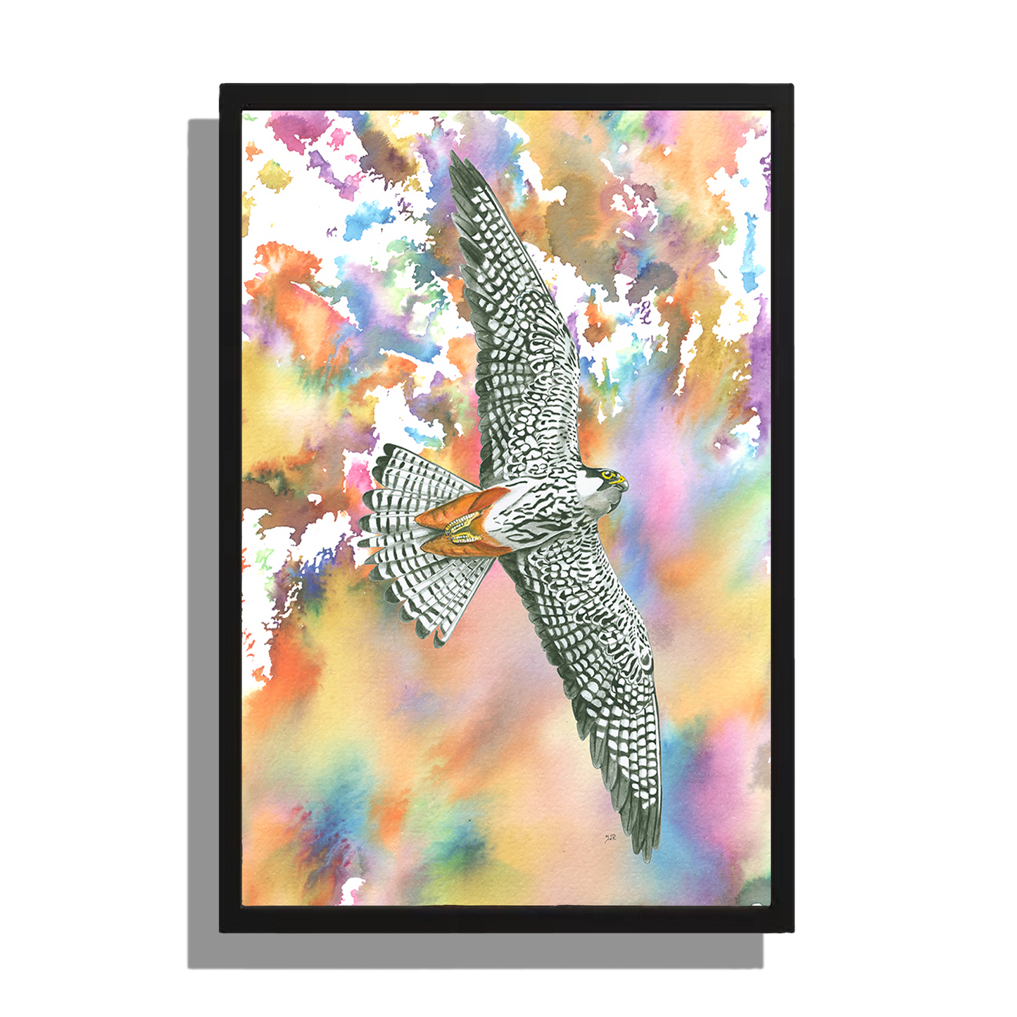 Wanddecoratie "Boomvalk | Een explosie van kleur"
