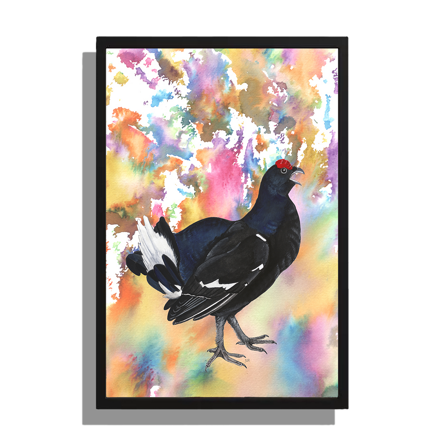 Wanddecoratie "Korhoen | Een explosie van kleur"