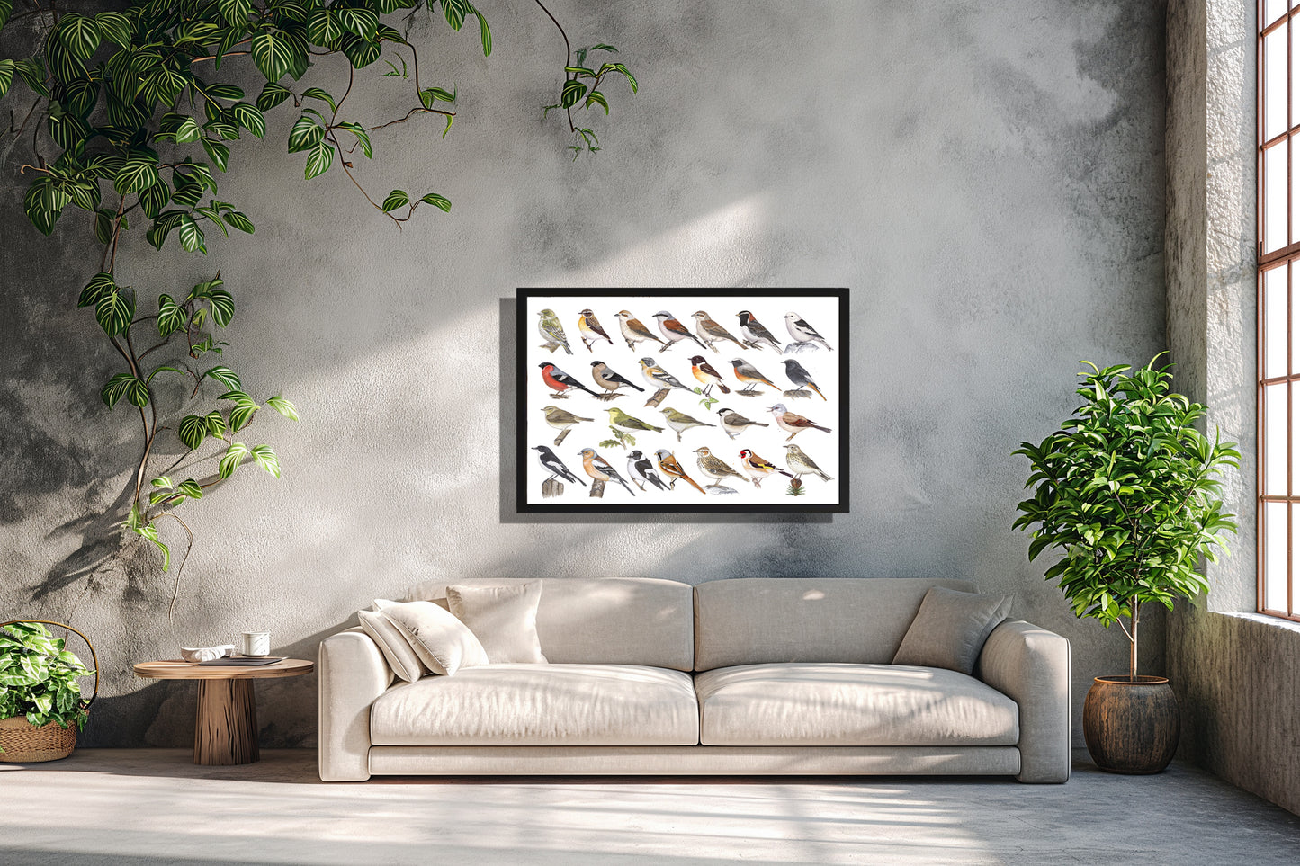 Ingelijst "Kleine zangvogels"