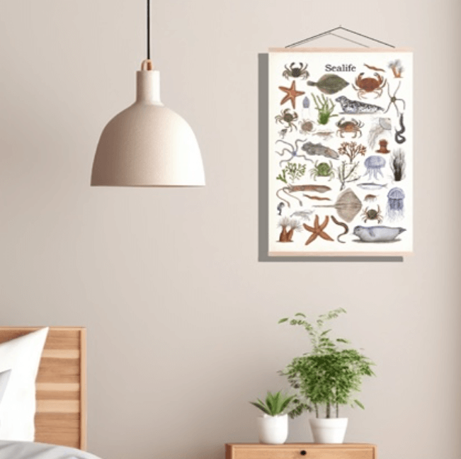 Wanddecoratie Leven op het strand en in zee