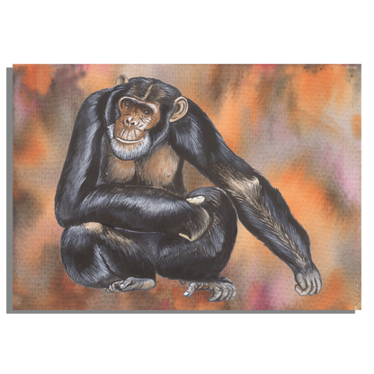 Wanddecoratie "Chimpansee"
