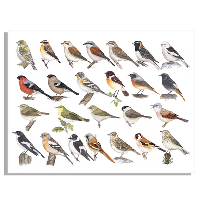 Wanddecoratie "Kleine zangvogels"