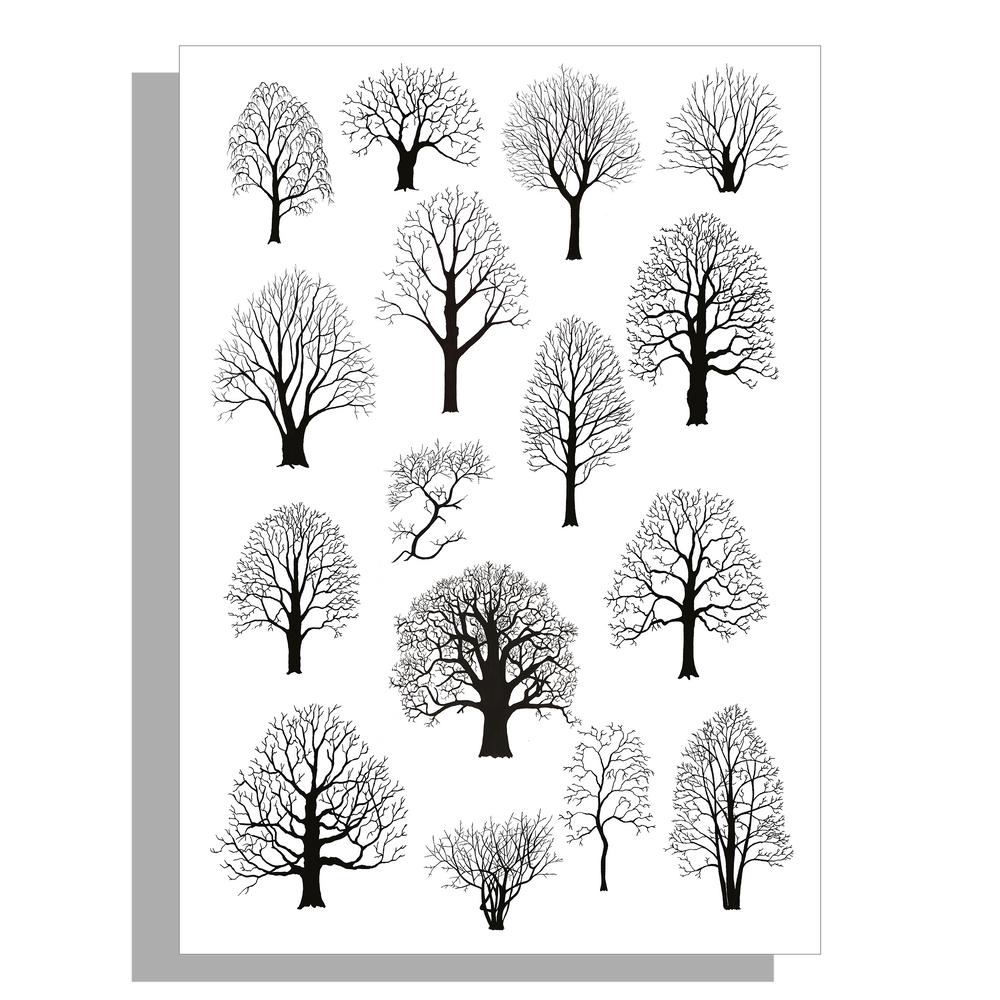 Wanddecoratie "Boomsilhouetten"