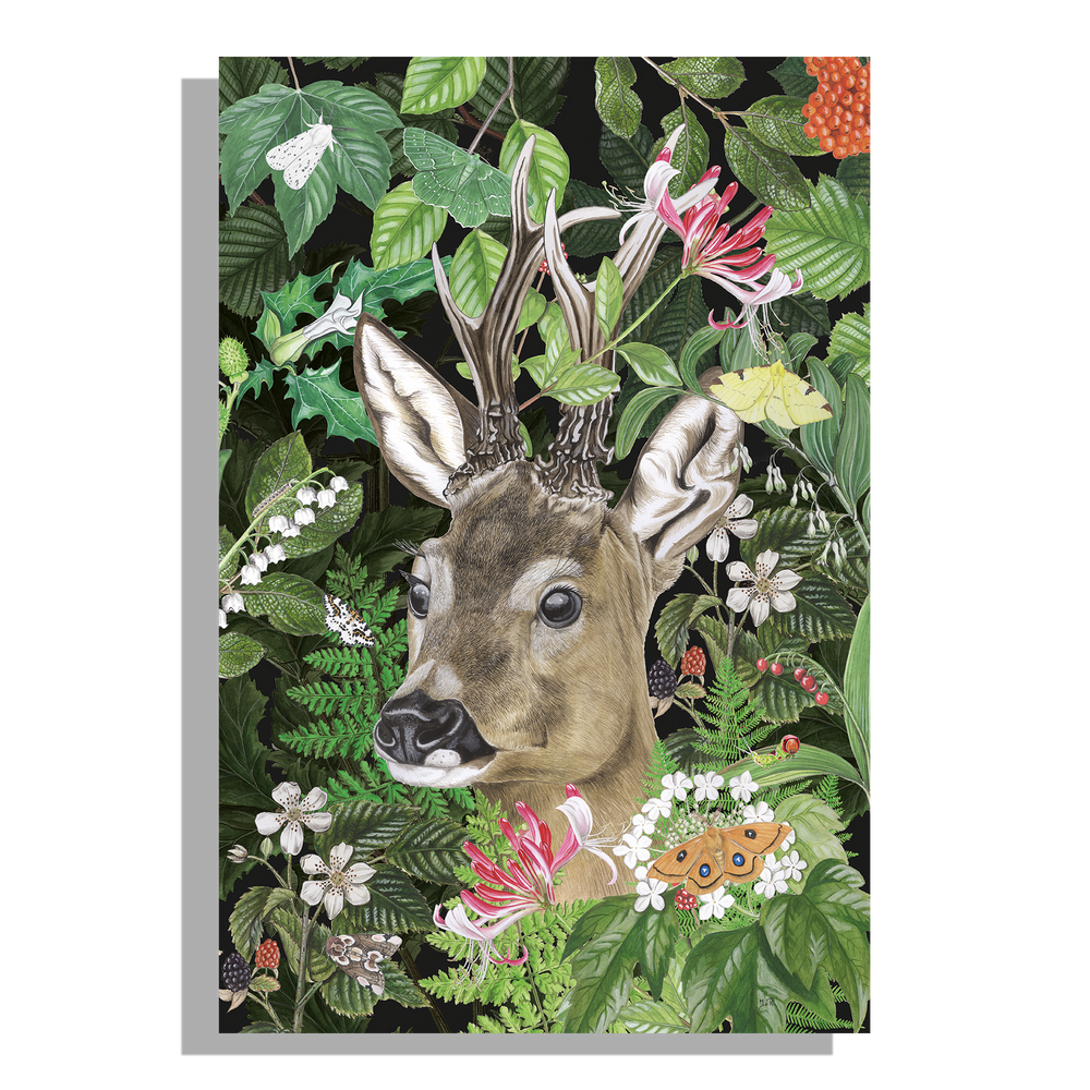 Containersticker "Ree in het wild"