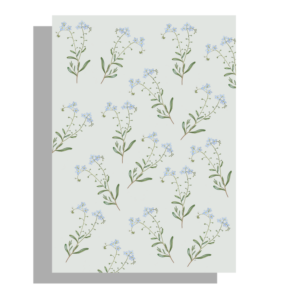 Wanddecoratie "Zompvergeet-mij-nietje"