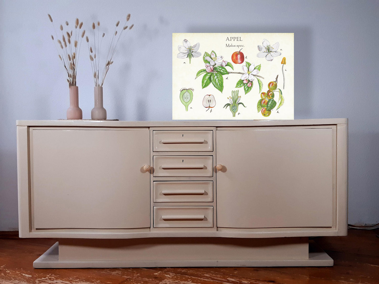 Wanddecoratie "Appel, botanische studie"