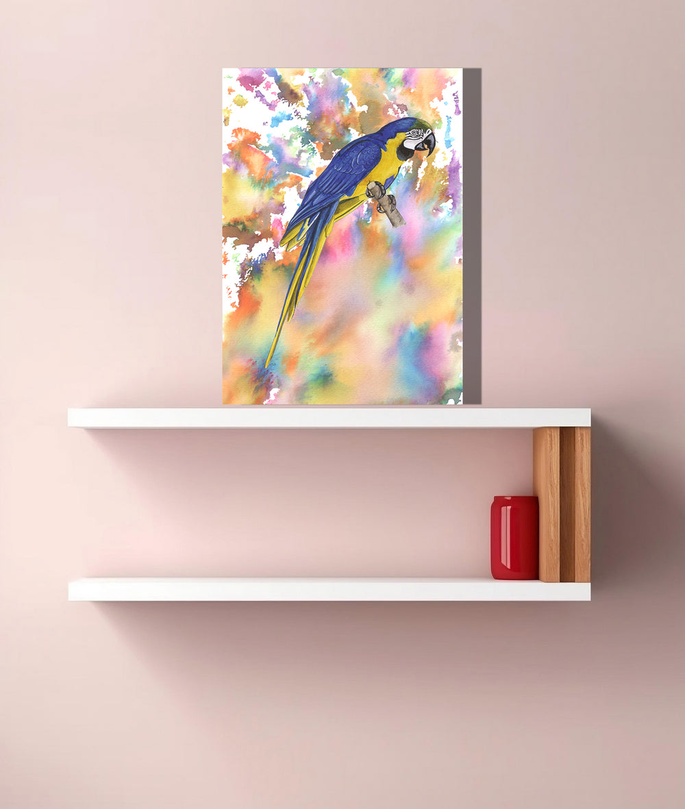 Wanddecoratie "Blauwe ara"
