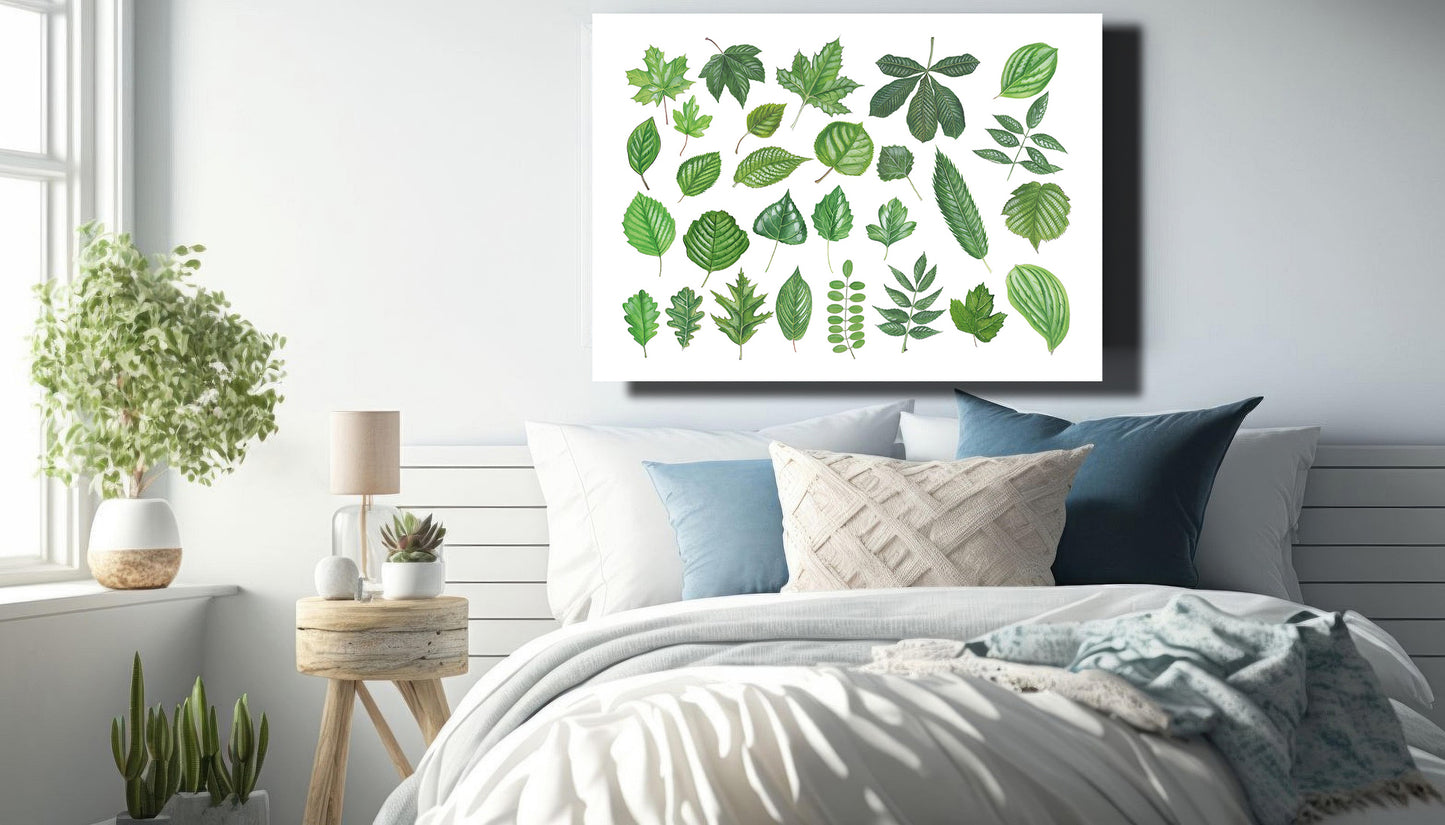 Wanddecoratie "Collectie van bladeren"