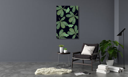 Wanddecoratie "Paardenkastanje met zomervlinder in de nacht"