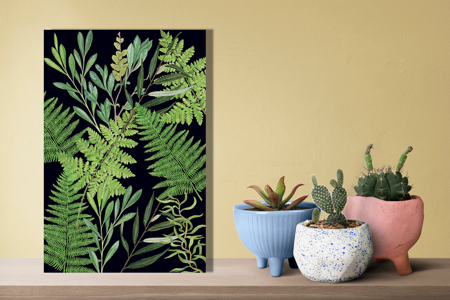 Wanddecoratie "Bladeren in de nacht"