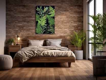 Wanddecoratie "Bladeren in de nacht"