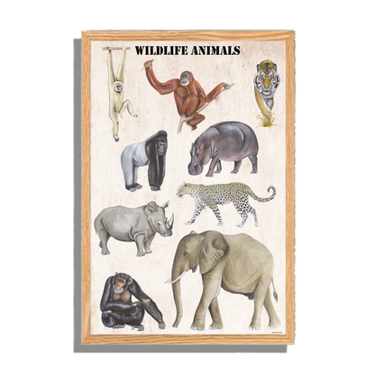 Ingelijst "Wildlife Animals"