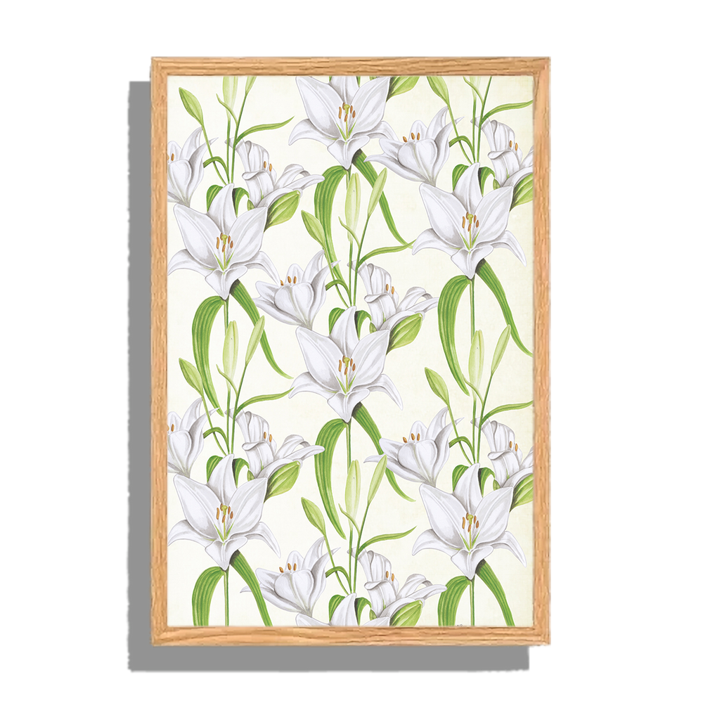 Ingelijst "Witte lelies"