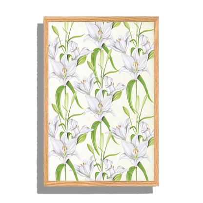 Ingelijst "Witte lelies"