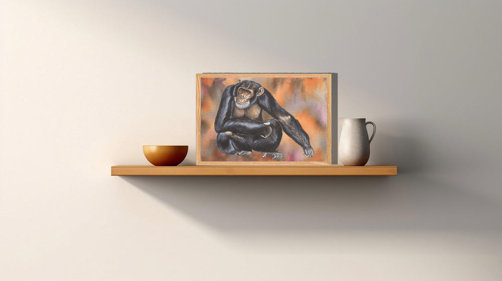 Ingelijst "Chimpansee"