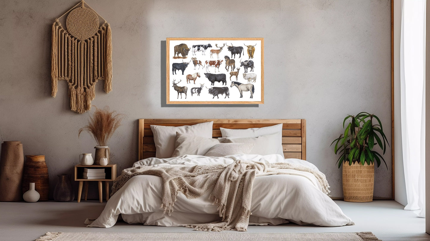 Ingelijst "Grote grazers"