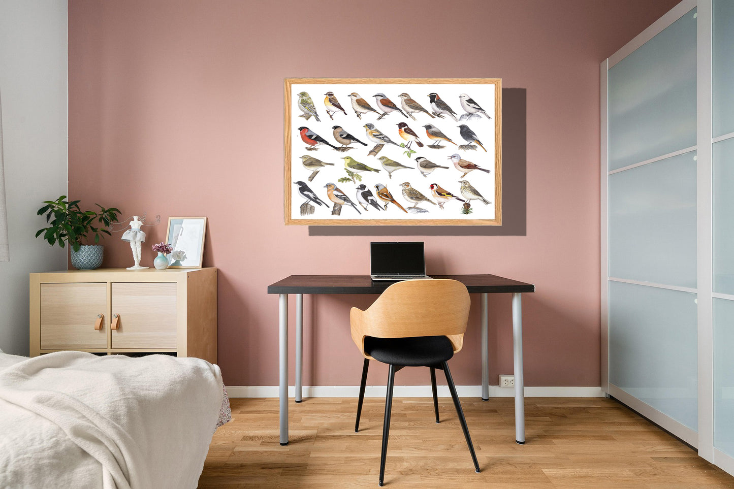 Ingelijst "Kleine zangvogels"