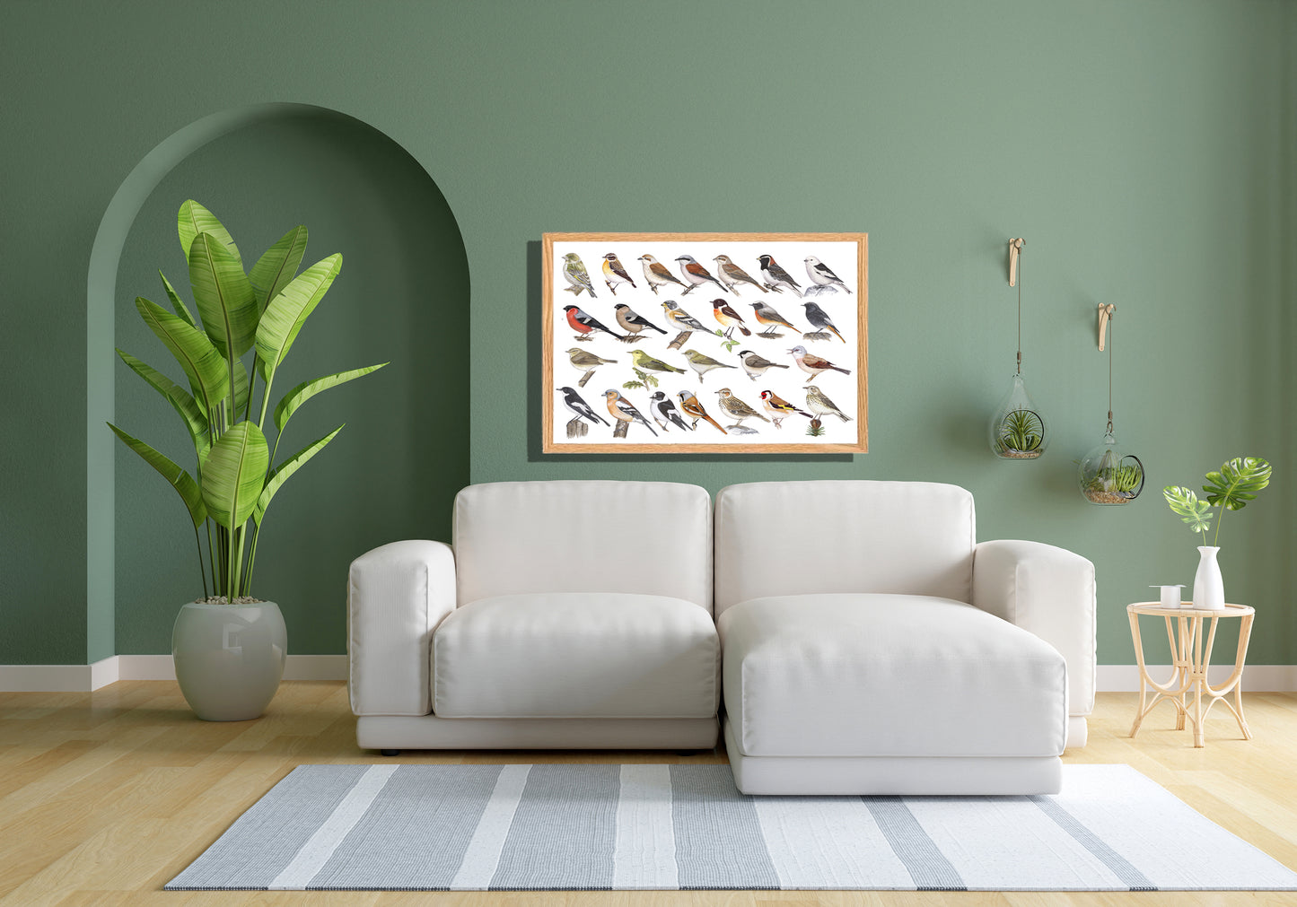 Ingelijst "Kleine zangvogels"