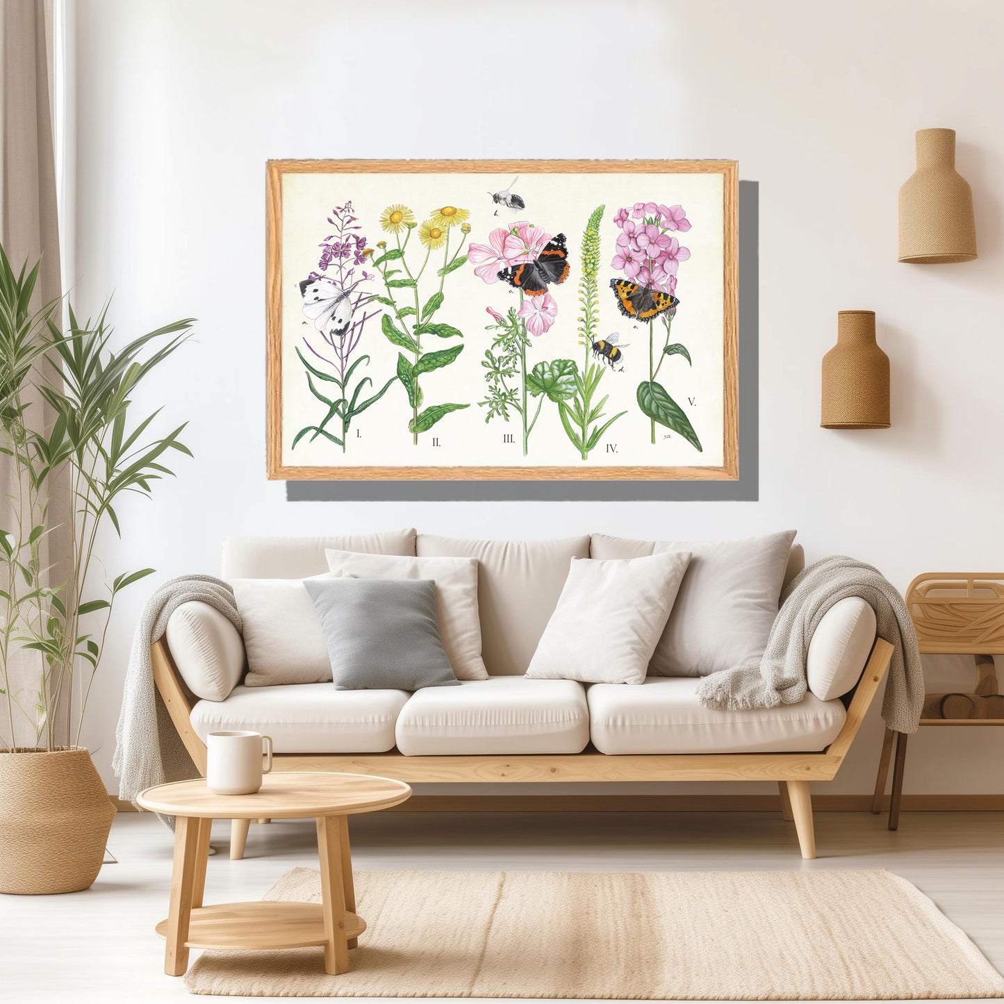 Ingelijst "Planten en haar insecten"
