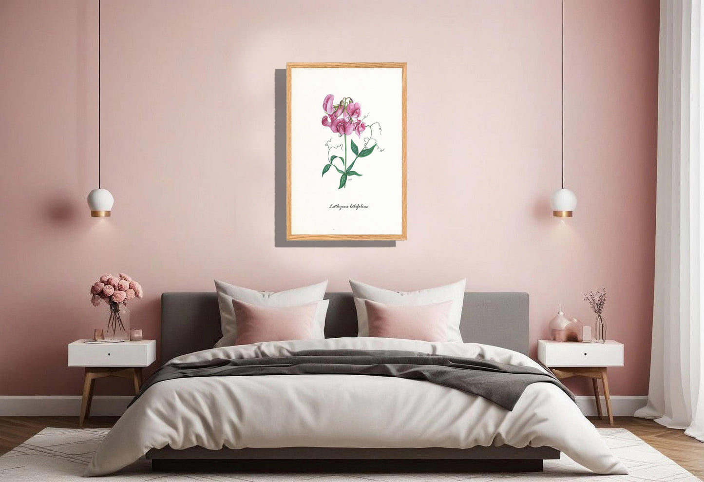 Ingelijst "Brede lathyrus"
