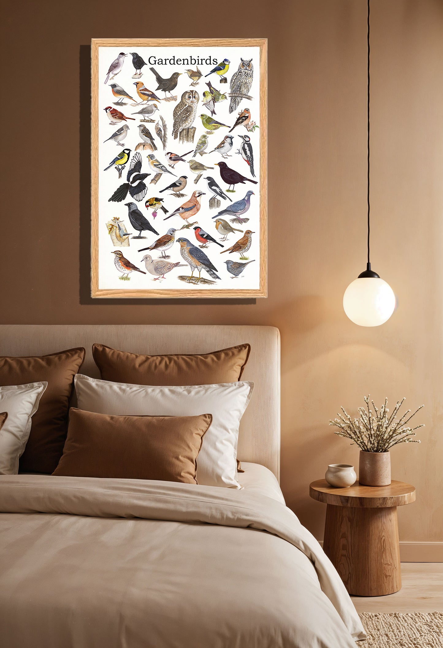 Ingelijst "Gardenbirds"