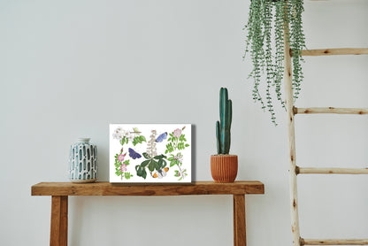 Wanddecoratie "Bloesems en vlinders"