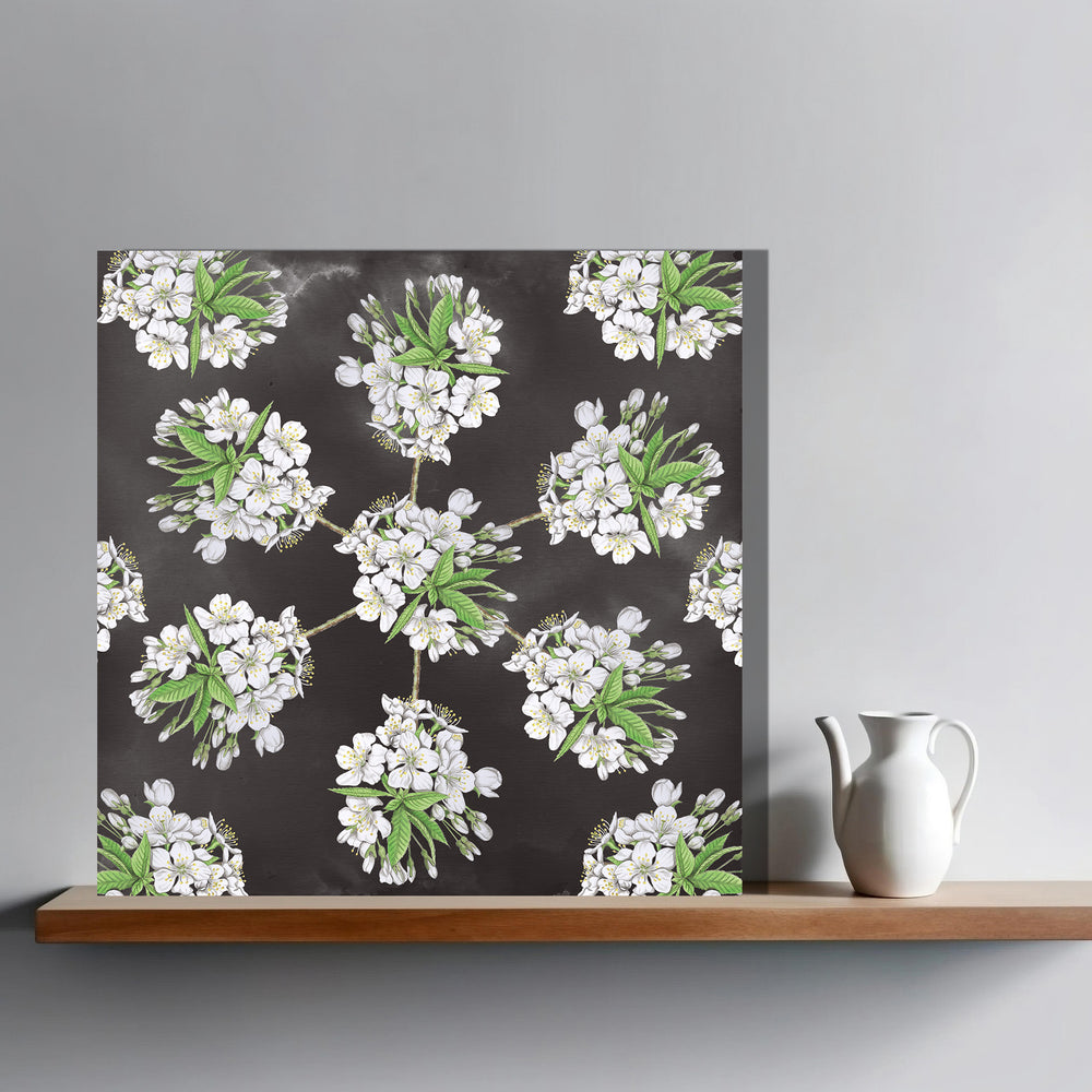 Wanddecoratie "Bloesem zoete kers in de nacht"