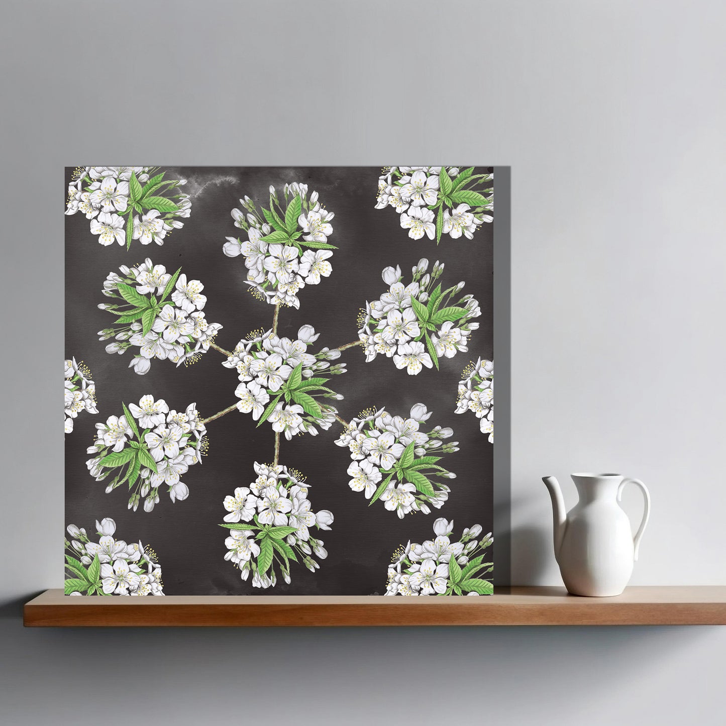 Wanddecoratie "Bloesem zoete kers in de nacht"