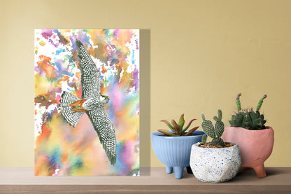 Wanddecoratie "Boomvalk | Een explosie van kleur"