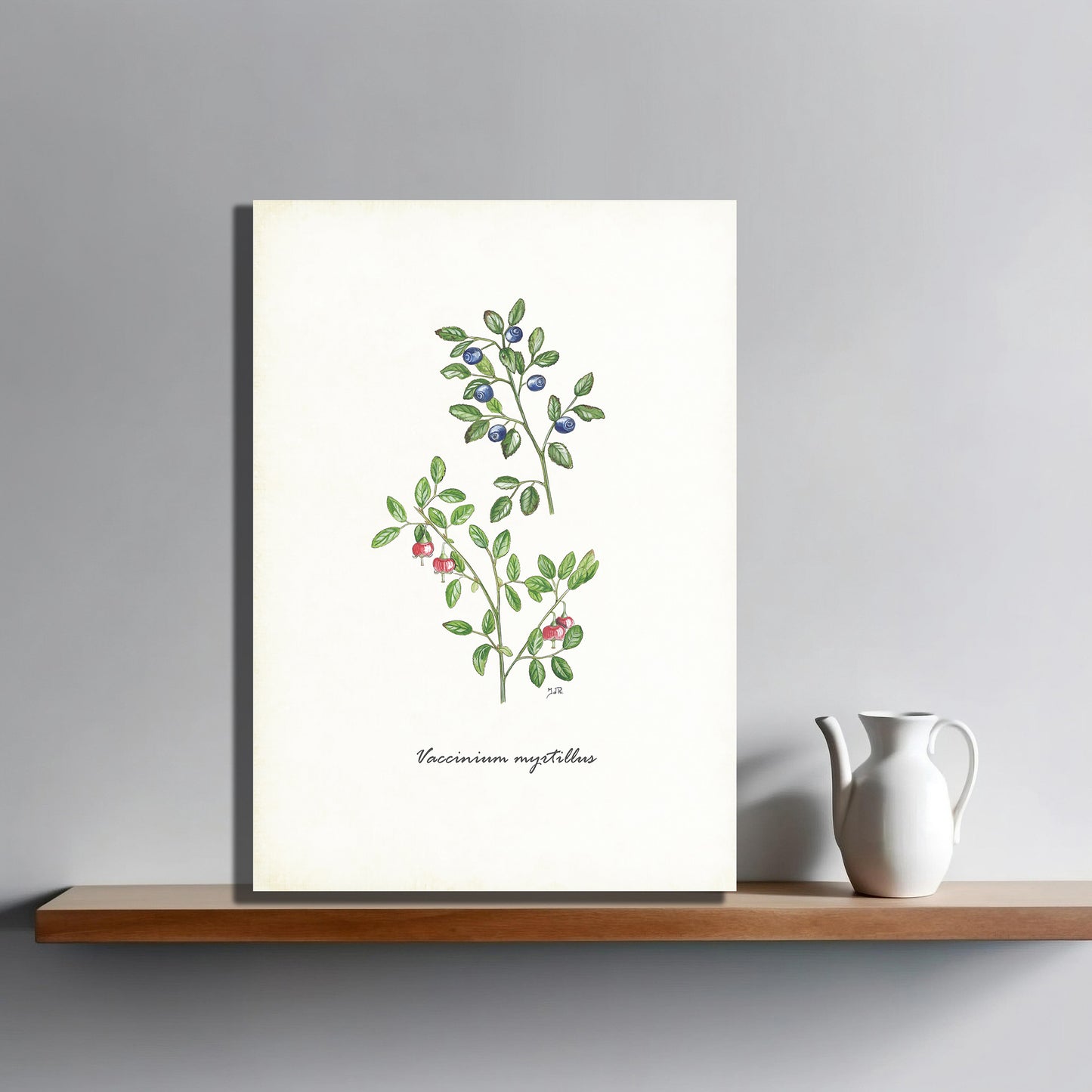 Wanddecoratie "Bosbes"