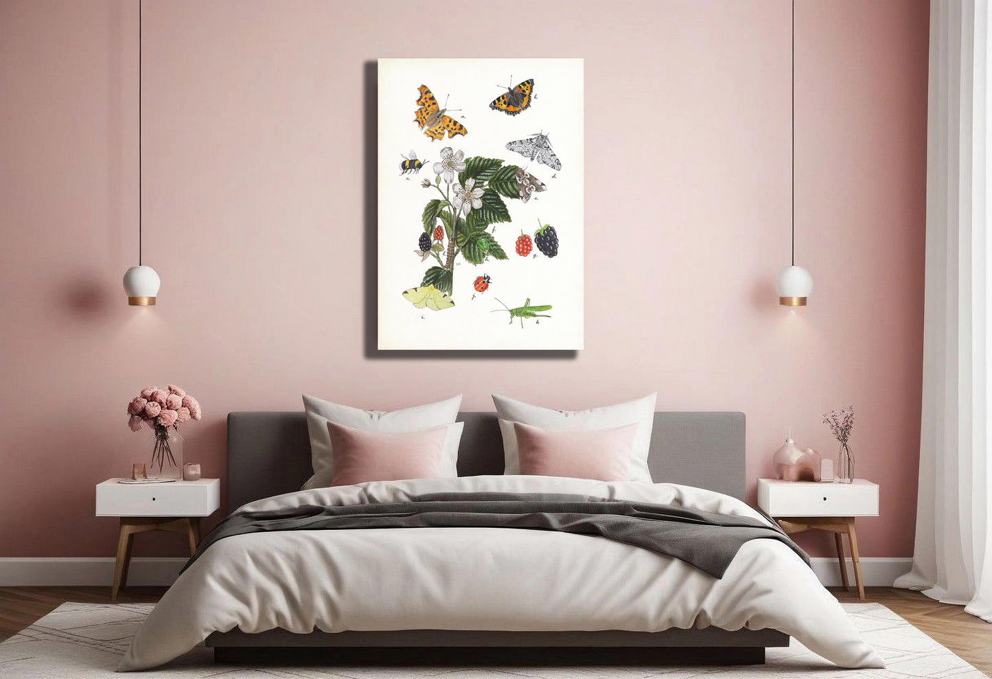 Wanddecoratie "Braam met haar insecten"