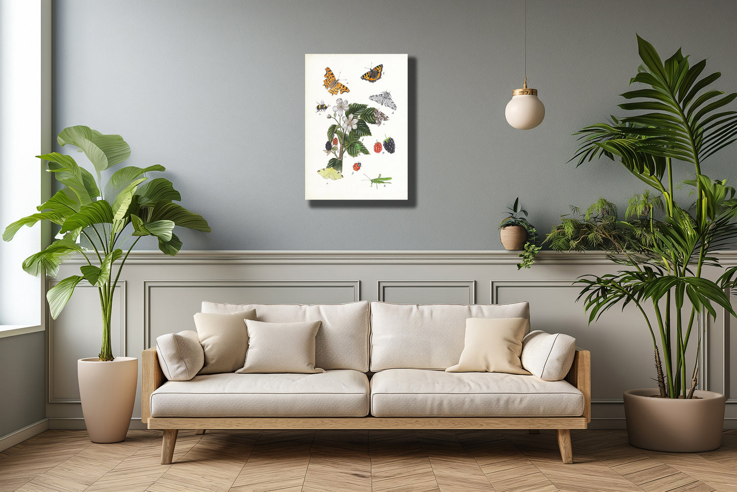 Wanddecoratie "Braam met haar insecten"