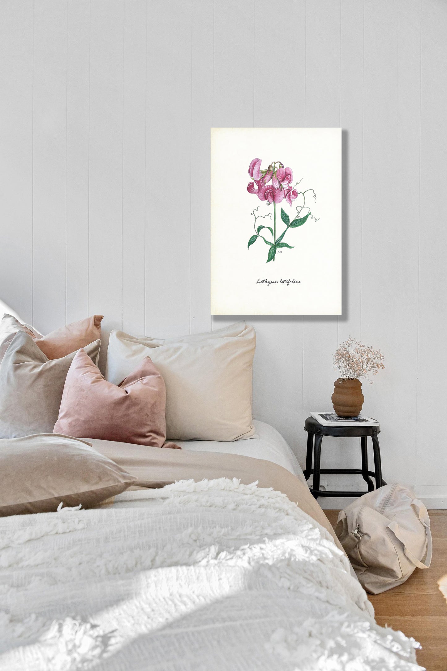 Wanddecoratie "Brede lathyrus"