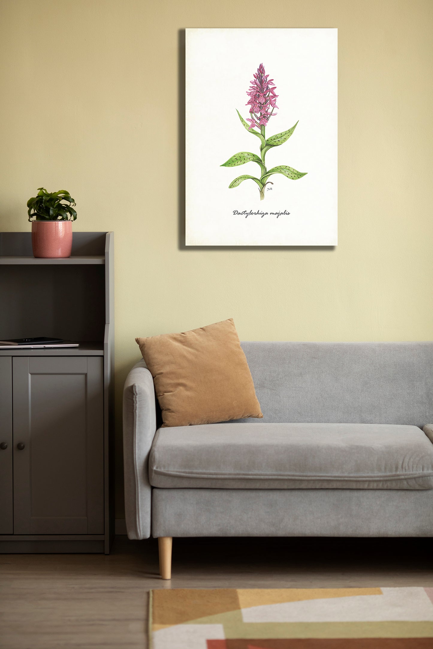 Wanddecoratie "Brede orchis"