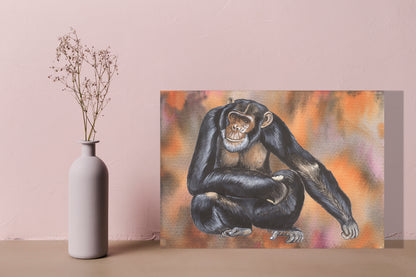 Wanddecoratie "Chimpansee"