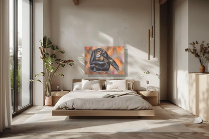 Wanddecoratie "Chimpansee"