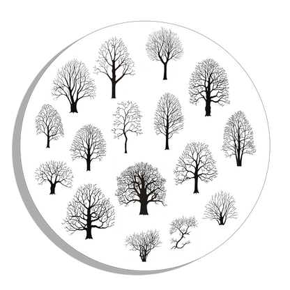 Muurcirkel "Silhouetten van bomen"